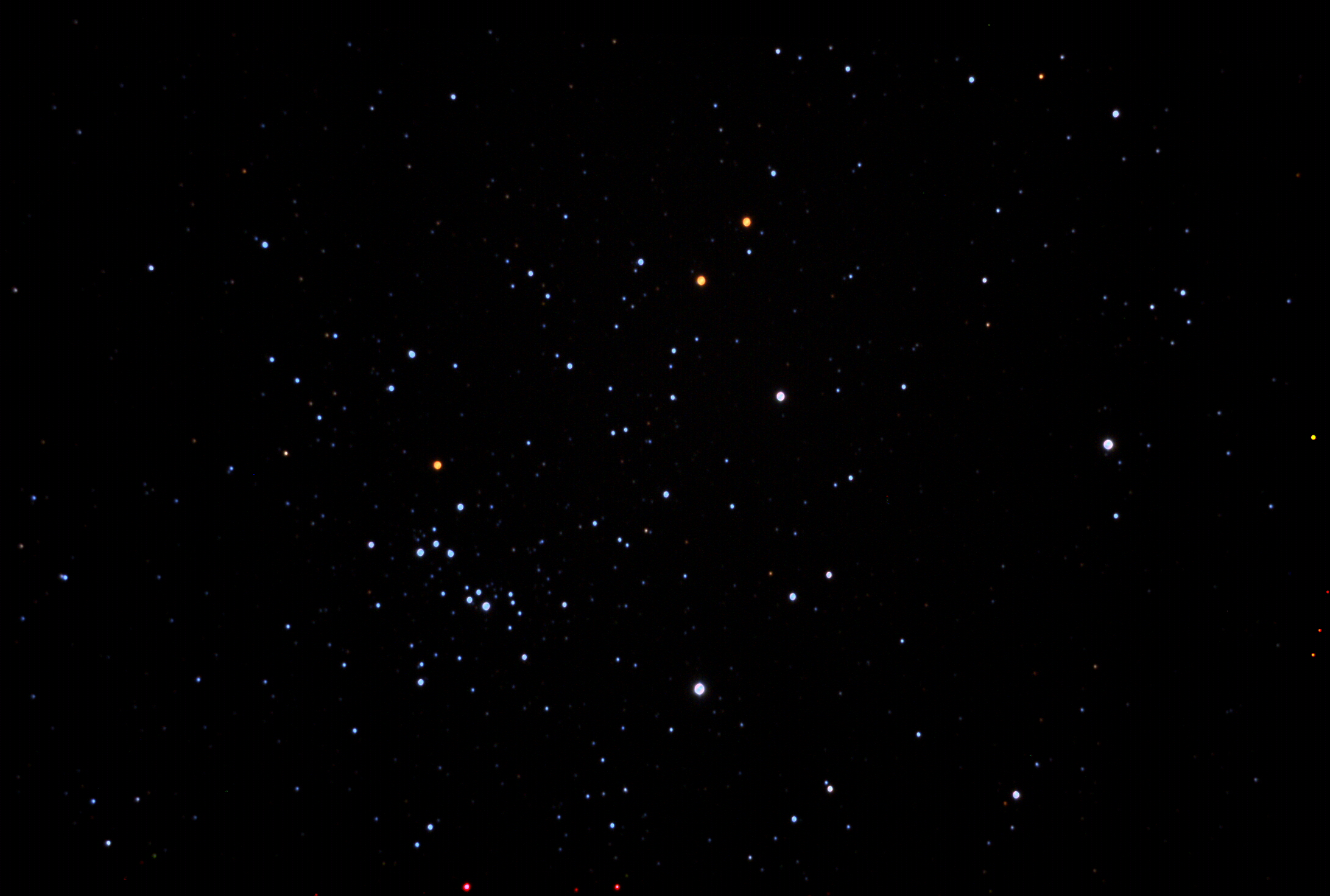 Color photograph of the Double Cluster